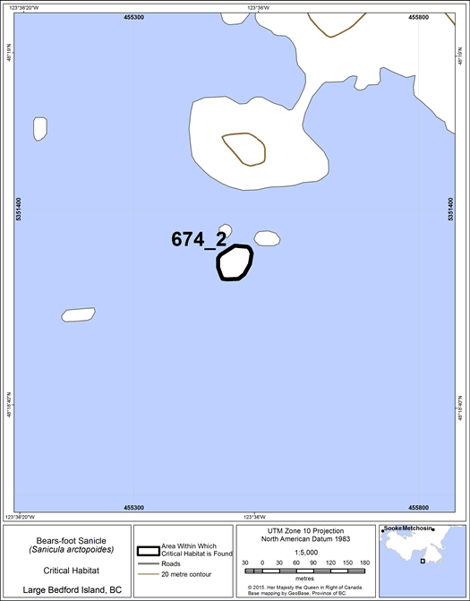 Figure 22: area within which critical habitat is found.
