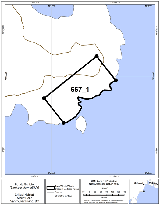 Figure 26: area within which critical habitat is found.