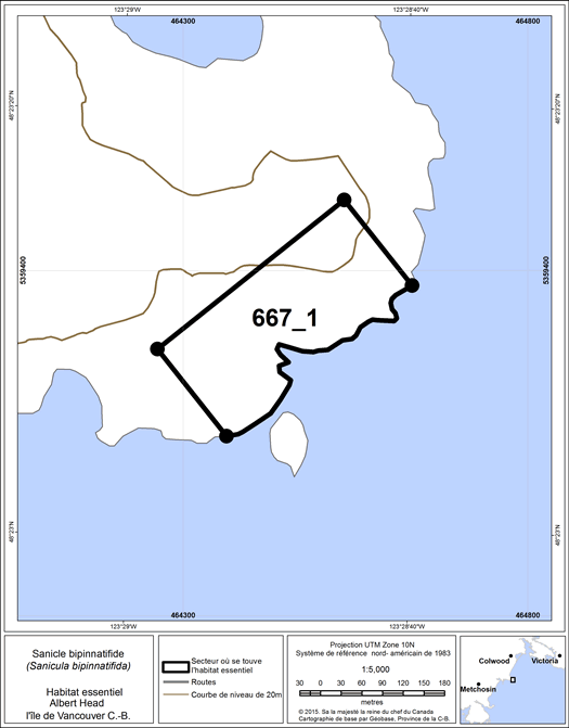 Figure 26. Secteur où se trouve de l’habitat essentiel.