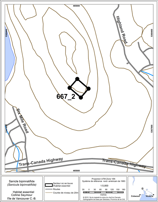 Figure 27. Secteur où se trouve de l’habitat essentiel.