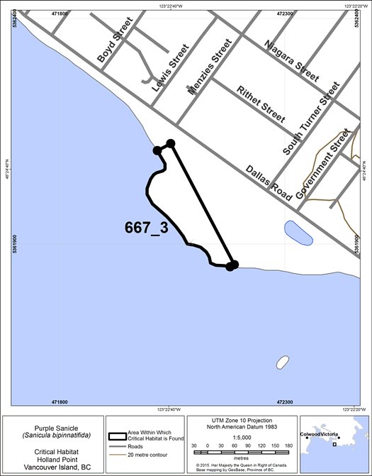 Figure 28: area within which critical habitat is found.