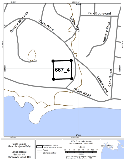 Figure 29: area within which critical habitat is found.