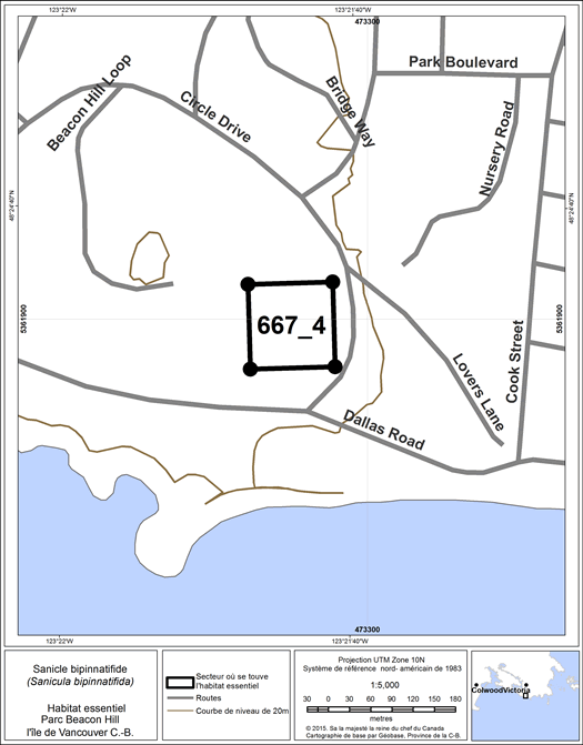 Figure 29. Secteur où se trouve de l’habitat essentiel.