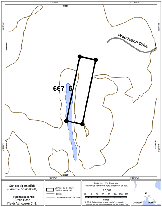 Figure 30. Secteur où se trouve de l’habitat essentiel.
