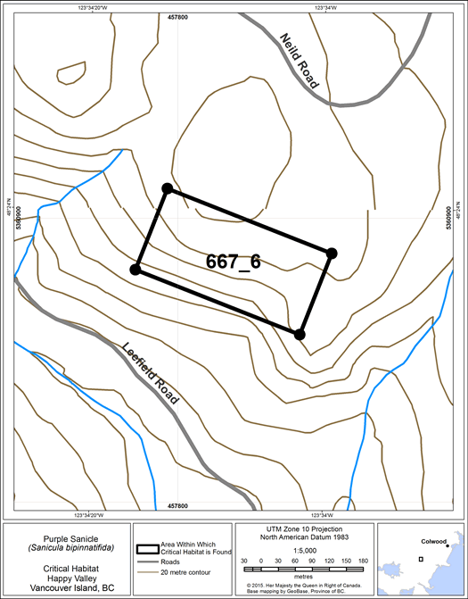 Figure 31: area within which critical habitat is found.