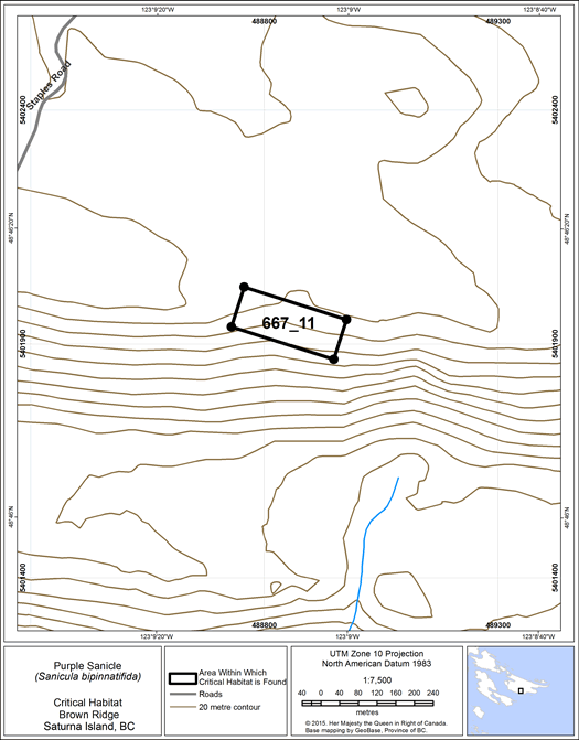 Figure 36: area within which critical habitat is found.