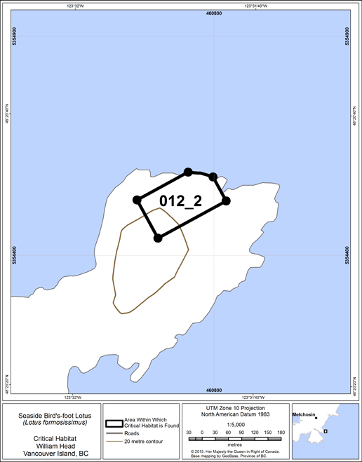 Figure 39: area within which critical habitat is found.