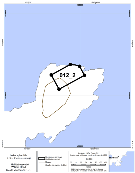 Figure 39. Secteur où se trouve de l’habitat essentiel.