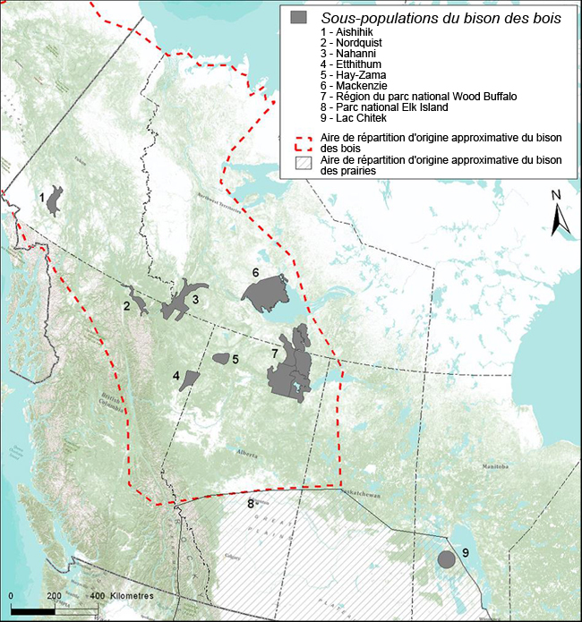 Aire de répartition pré-colonisation