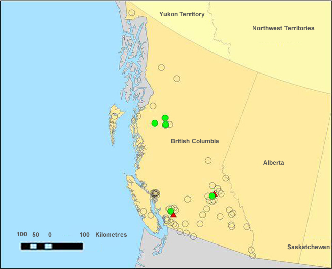 Distribution on the Western Waterfan in Canada