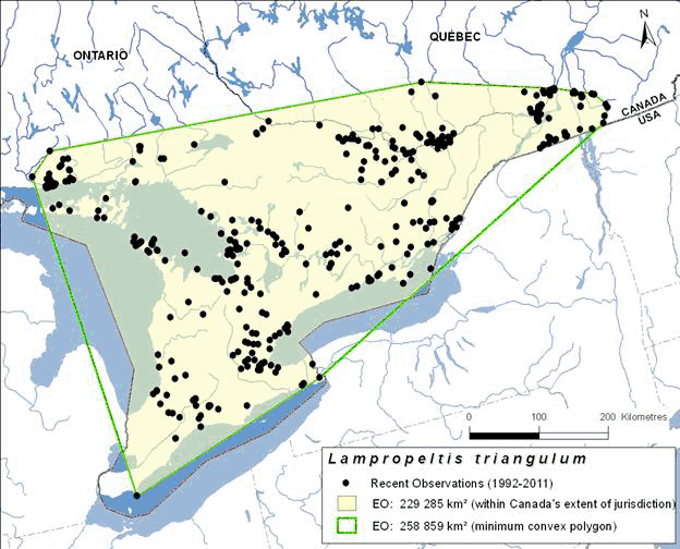 Map of the present global range of Dakota Skipper 