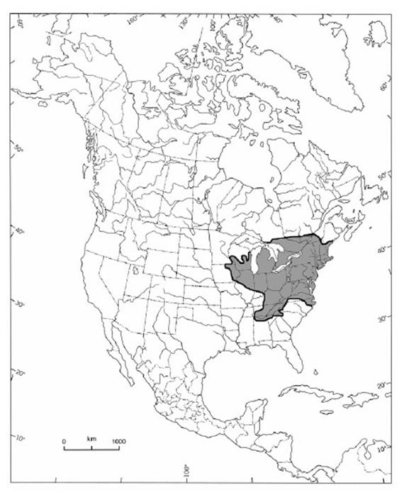 Map of the present global range of Dakota Skipper 