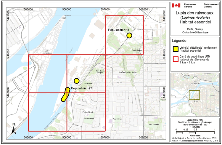 Carte : Delta Surrey - Colombie-Britannique