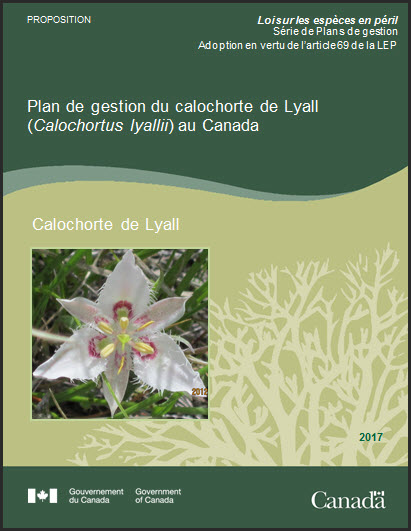 Plan de gestion du calochorte de Lyall