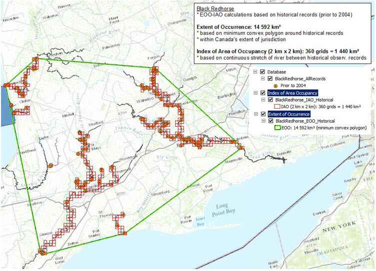 Index of area of occupancy (IAO) (2004-2013)