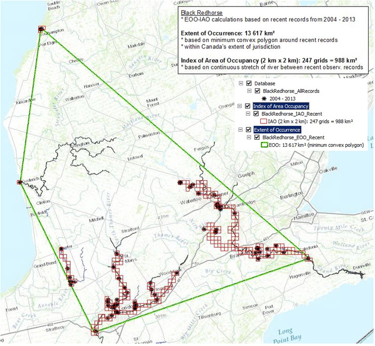 Index of area of occupancy (IAO) (2004-2013)