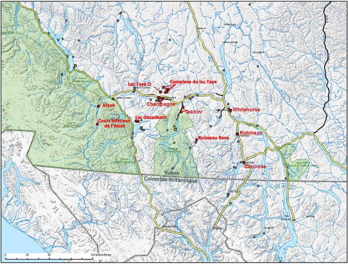Occurrences connues de carex des sables
