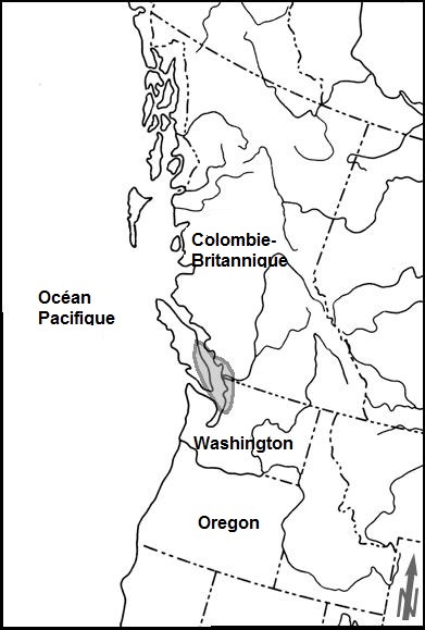 Répartition mondiale du grand bident (d’après Klinkenberg et Klinkenberg, 2001).
