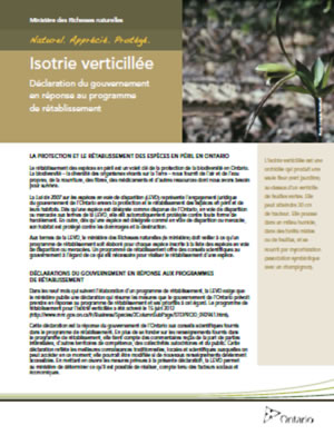 Coverture de la publication - Ontario