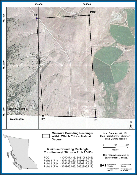 Area within which critical habitat at West Chopaka