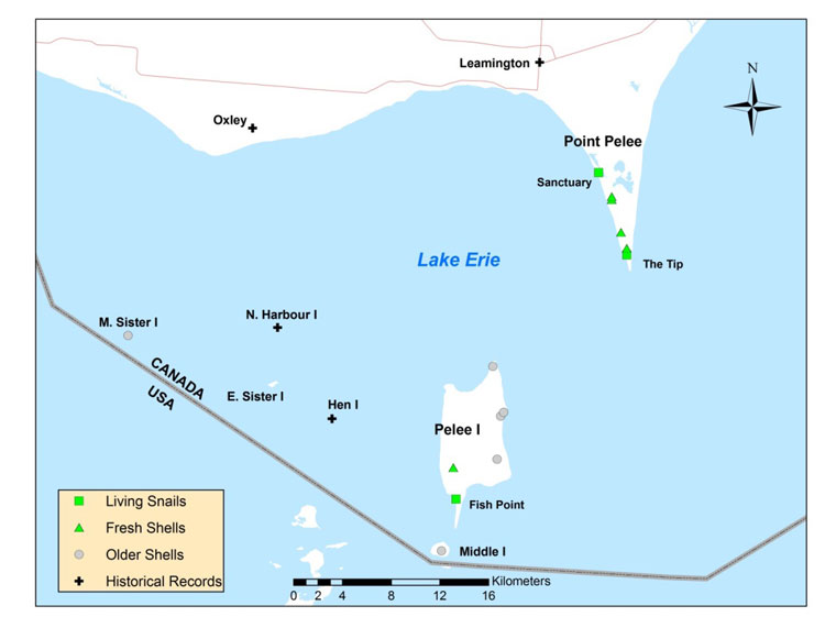 Point Pelee and the Lake Erie islands map