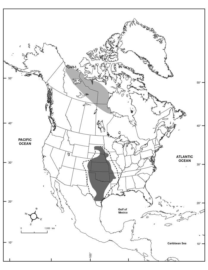 Map of North America. Long description in preceding paragraph.