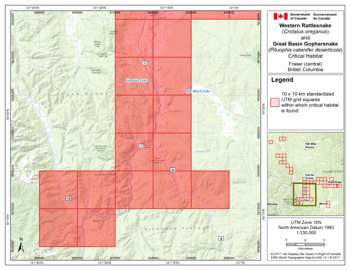 Map of Fraser Central, BC. (see long description below)