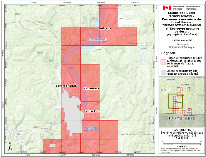 Carte d'Okanagan, en Colombie-Britannique. (voir description longue ci-dessous)