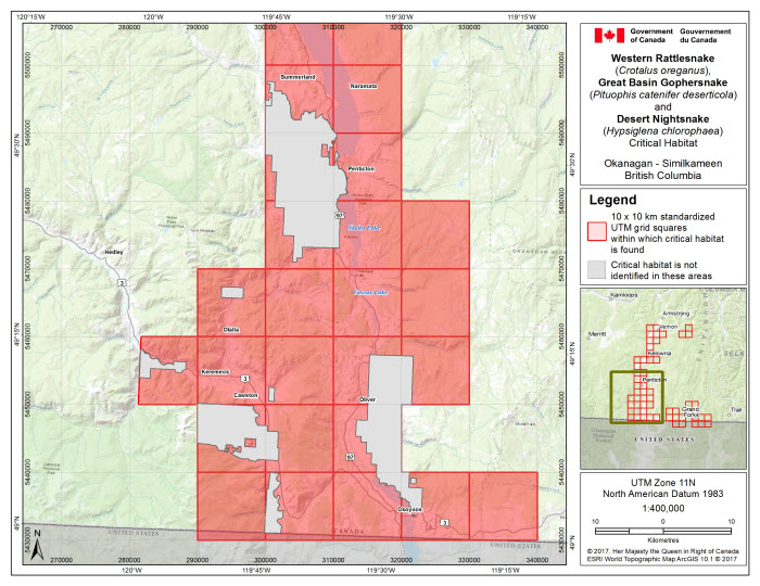 Map of Okanagan - Similkameen, BC. (see long description below)