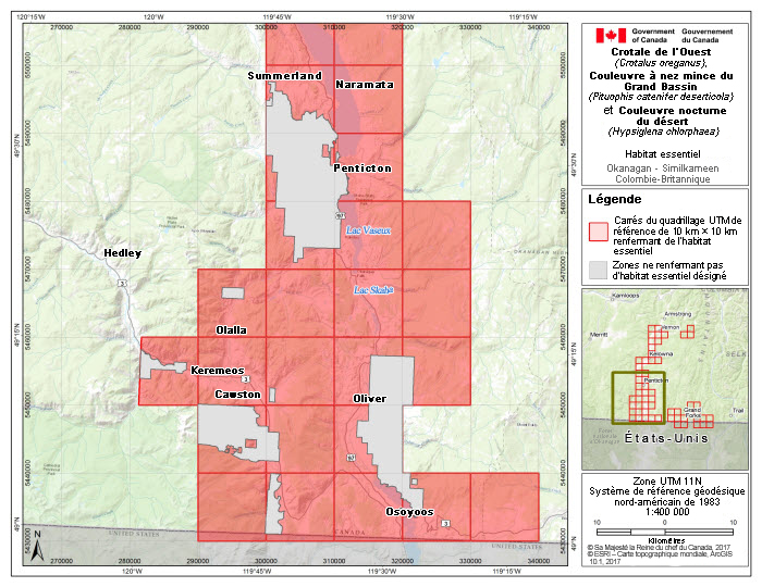 Carte d'Okanagan-Similkameen, BC. (voir description longue ci-dessous)