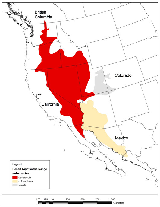Map of North American distribution (see long description below)