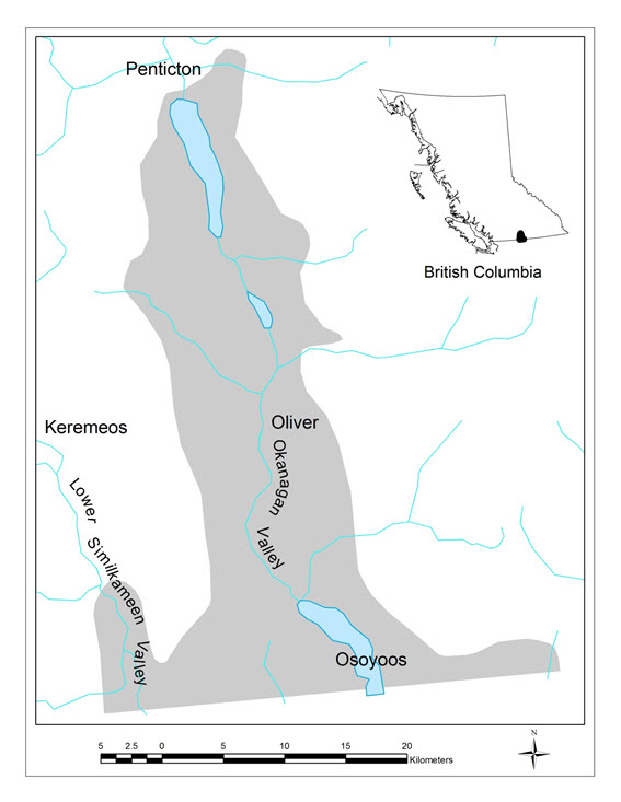 Map of BC distribution (see long description below)