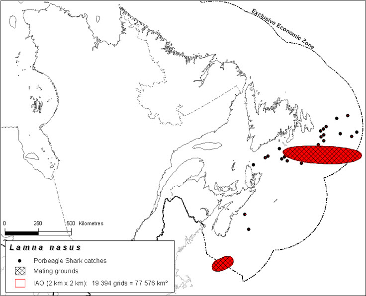 Map indicating index of area of occupancy