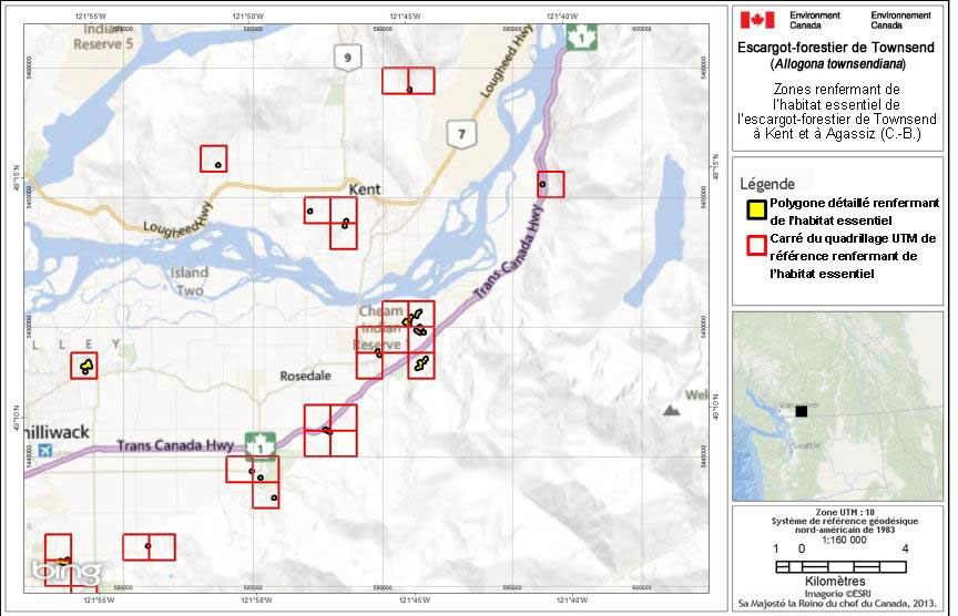 Carte : Kent et à Agassiz (C.-B.)