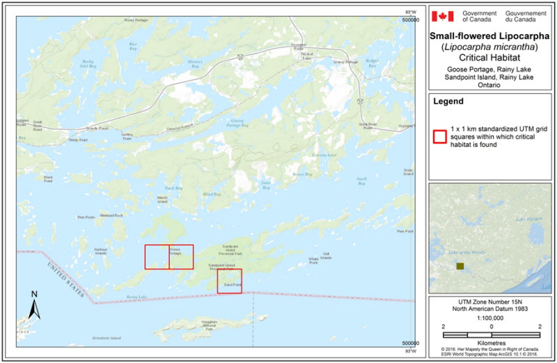 Critical habitat at Goose Portage and Sandpoint Island