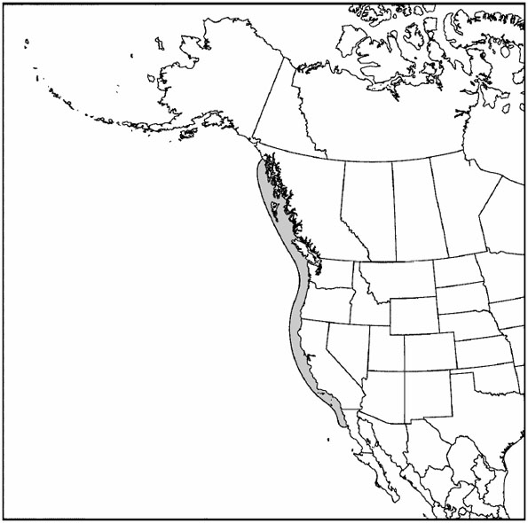 Figure 2. Aire de répartition mondiale du sébaste canari.