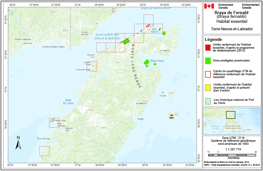 Aperçu de l'habitat  essentiel