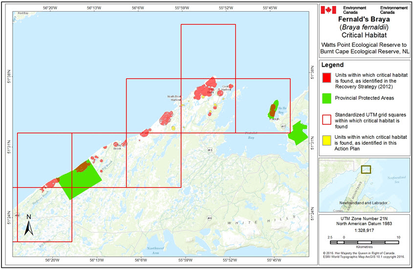 Critical habitat from Watts Point
