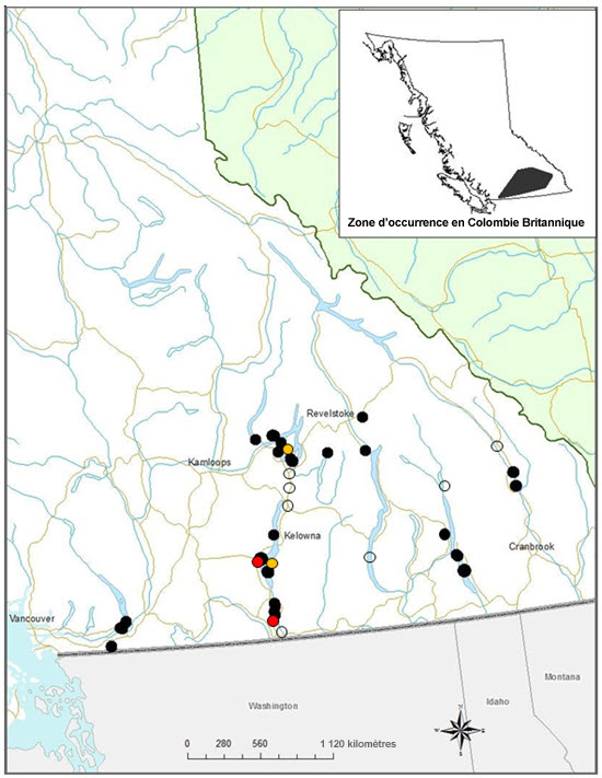 Carte du sud de la Colombie-Britannique