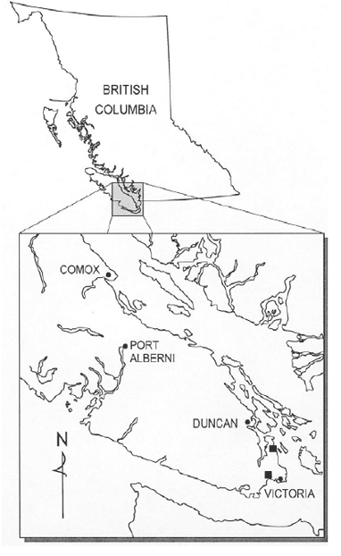 Figure 3.&nbsp;Canadian distribution of Epilobium torreyi. Solid squares indicate the two populations, both extirpated, which are about 20 km apart.