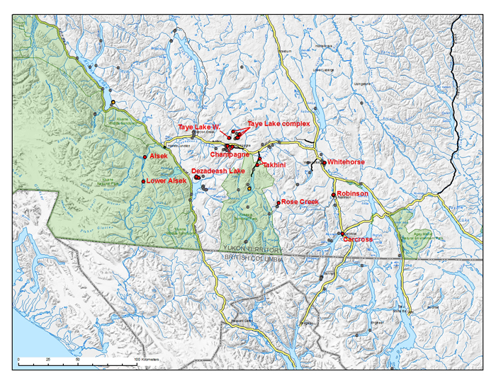 Map of Baikal Sedge distribution (see long description below)