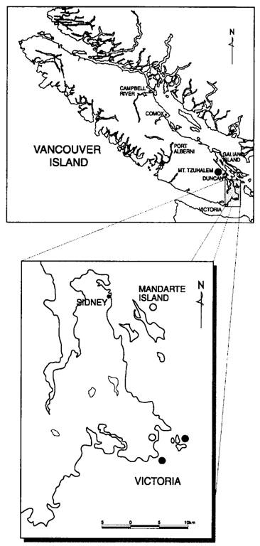 Figure 3.  Distribution of Silene scouleri ssp. grandis in Canada.