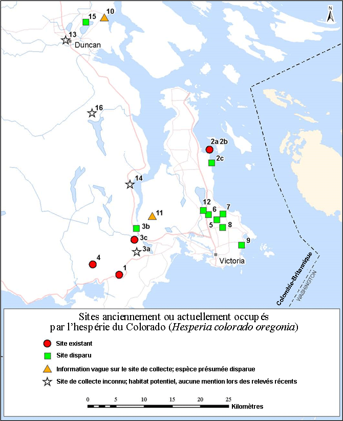 Carte de l’aire de répartition canadienne