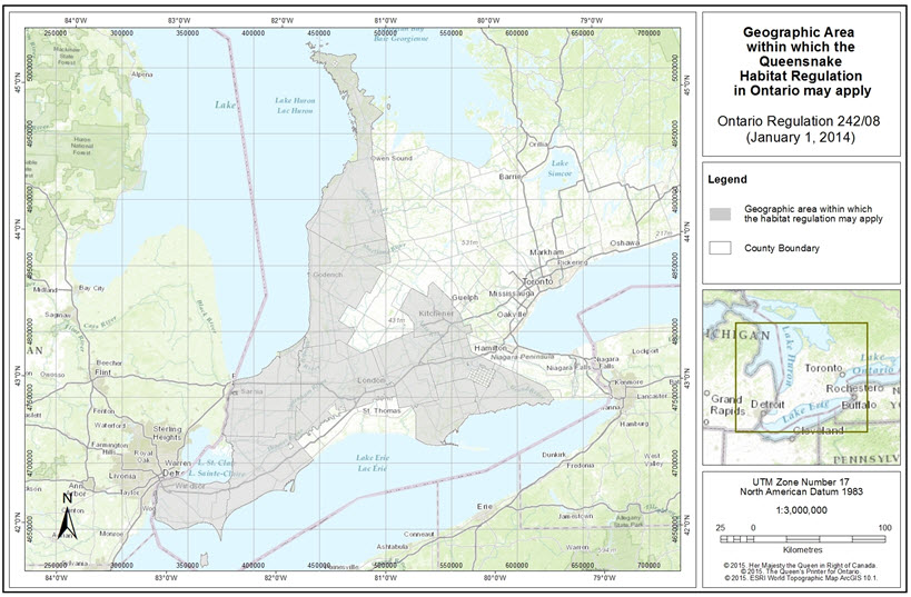 The geographic area within which the habitat regulation