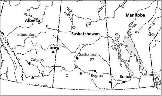 Figure 3. Répartition du C. grandis au Canada.
