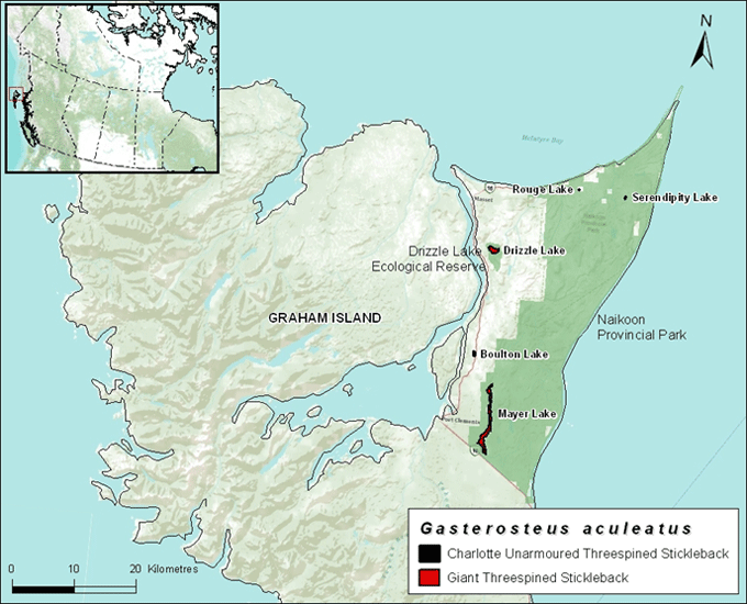 Map of the known global range