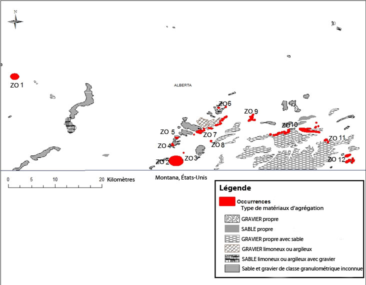Emplacement des occurrences d'oxytrope patte-de-lièvre