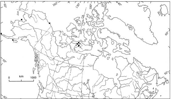  General Distribution of North American Bering wolffish populations.