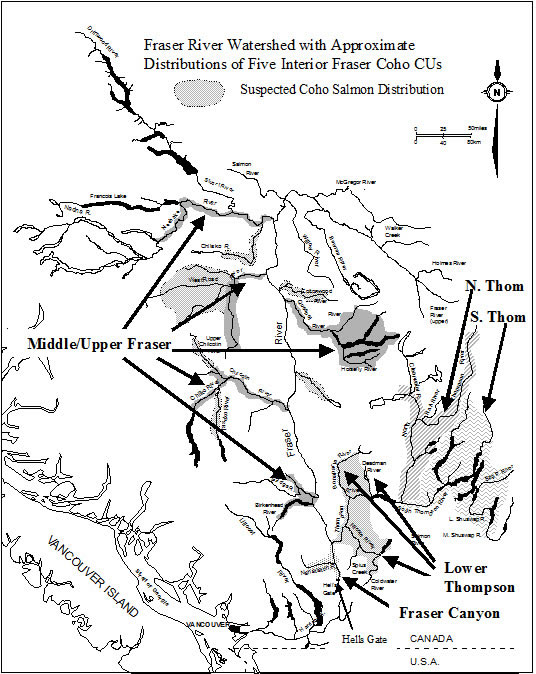 Map of Fraser River Watershed (see long description below)