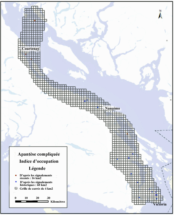 L’indice de la zone d’occupation de l’apantèse compliquée (voir description longue ci-dessous).